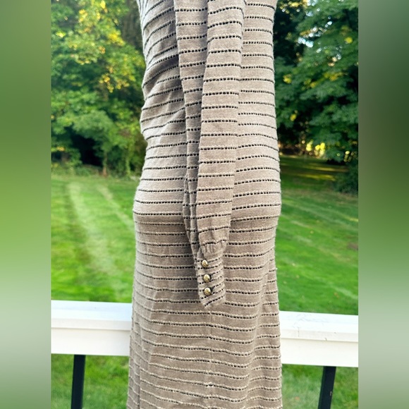 MARC BY MARC JACOBS BRONZE TAUPE WOOL KNIT BODY CON MIDI SWEATER DRESS XS - Picture 3 of 6